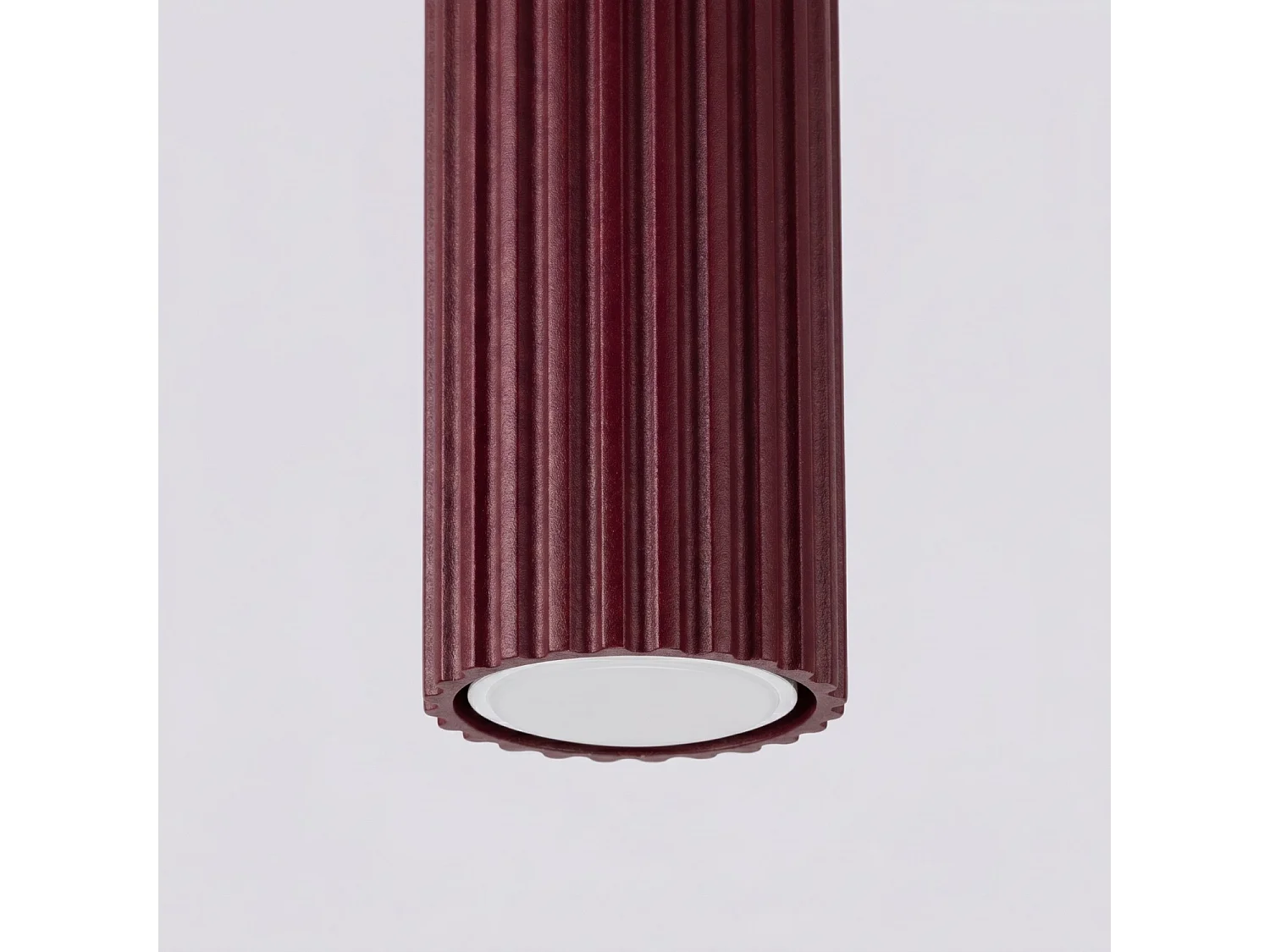 Plafonnier minimaliste en aluminium - 1 sources lumineuses - L.6,5 x H.10 cm - bordeaux