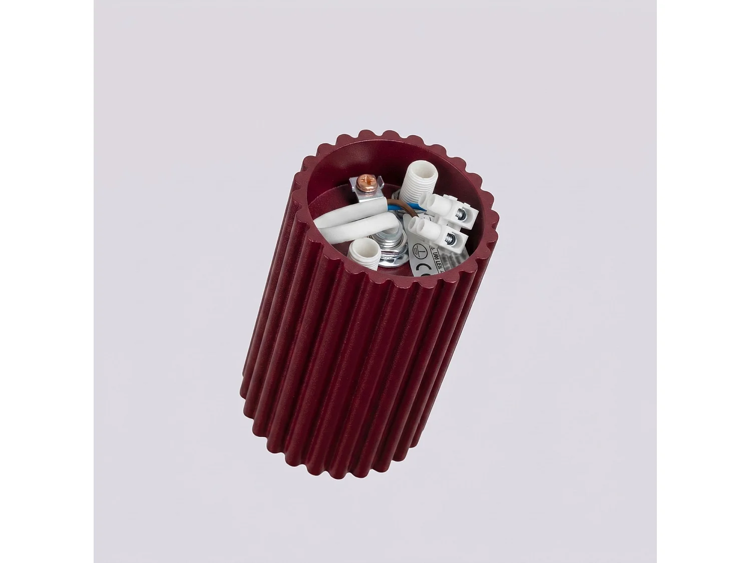 Plafonnier minimaliste en aluminium - 1 sources lumineuses - L.6,5 x H.10 cm - bordeaux
