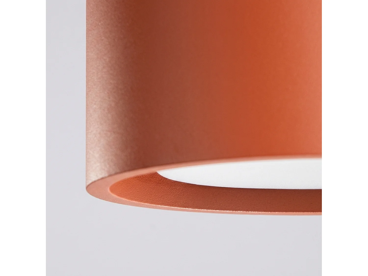Plafonnier minimaliste en aluminium - 1 sources lumineuses - L.10 x H.6 cm - ocre rouge