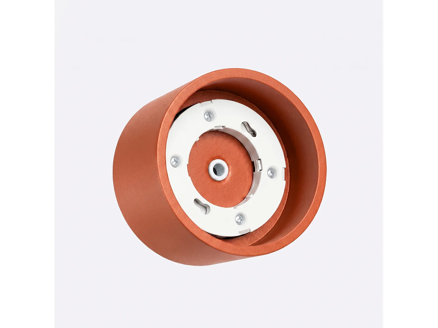 Plafonnier minimaliste en aluminium - 1 sources lumineuses - L.10 x H.6 cm - ocre rouge