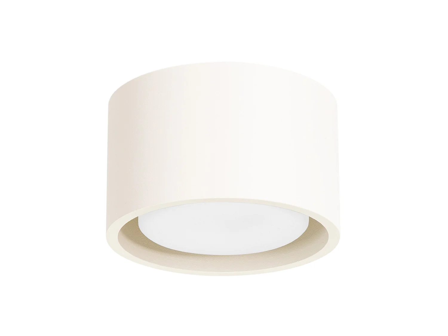 Plafonnier minimaliste en aluminium - 1 sources lumineuses - L.10 x H.6 cm - beige