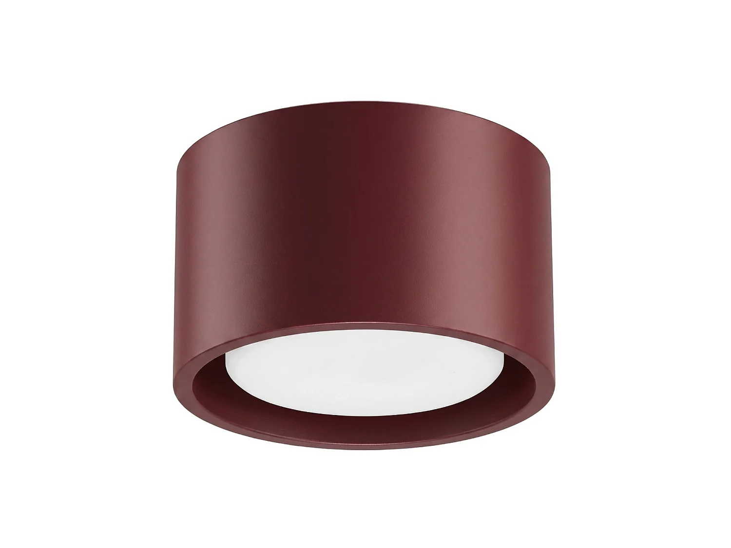 Plafonnier minimaliste en aluminium - 1 sources lumineuses - L.10 x H.6 cm - bordeaux