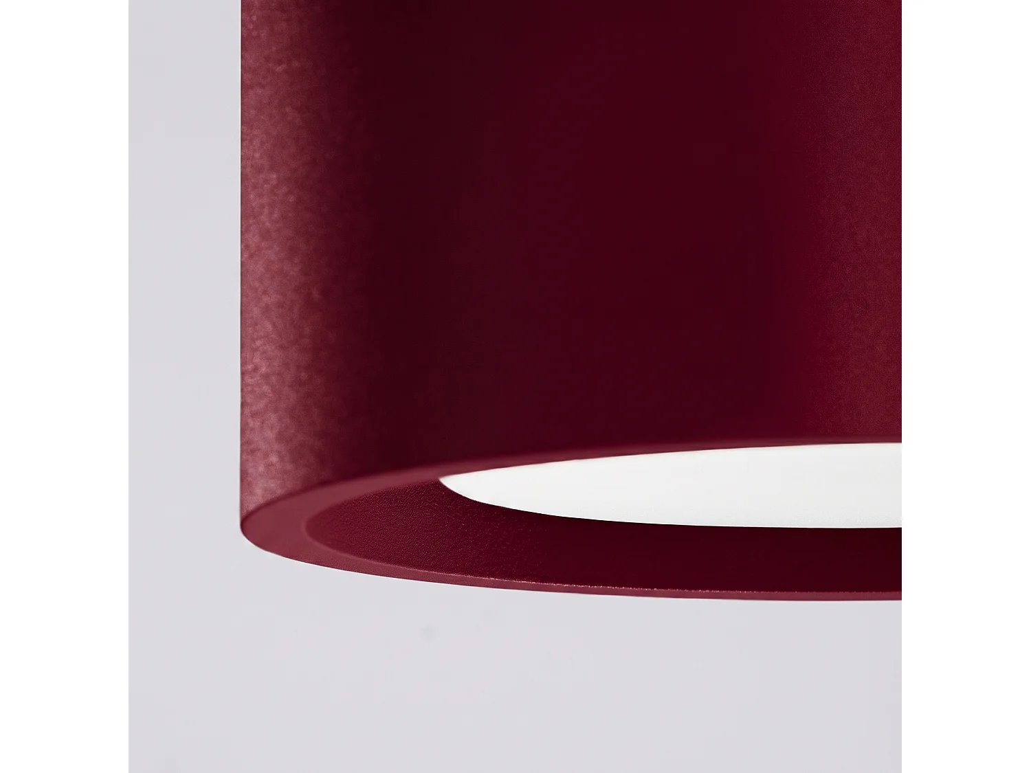 Plafonnier minimaliste en aluminium - 1 sources lumineuses - L.10 x H.6 cm - bordeaux