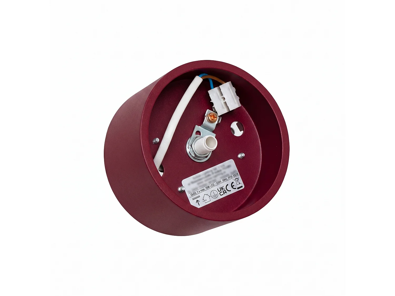 Plafonnier minimaliste en aluminium - 1 sources lumineuses - L.10 x H.6 cm - bordeaux