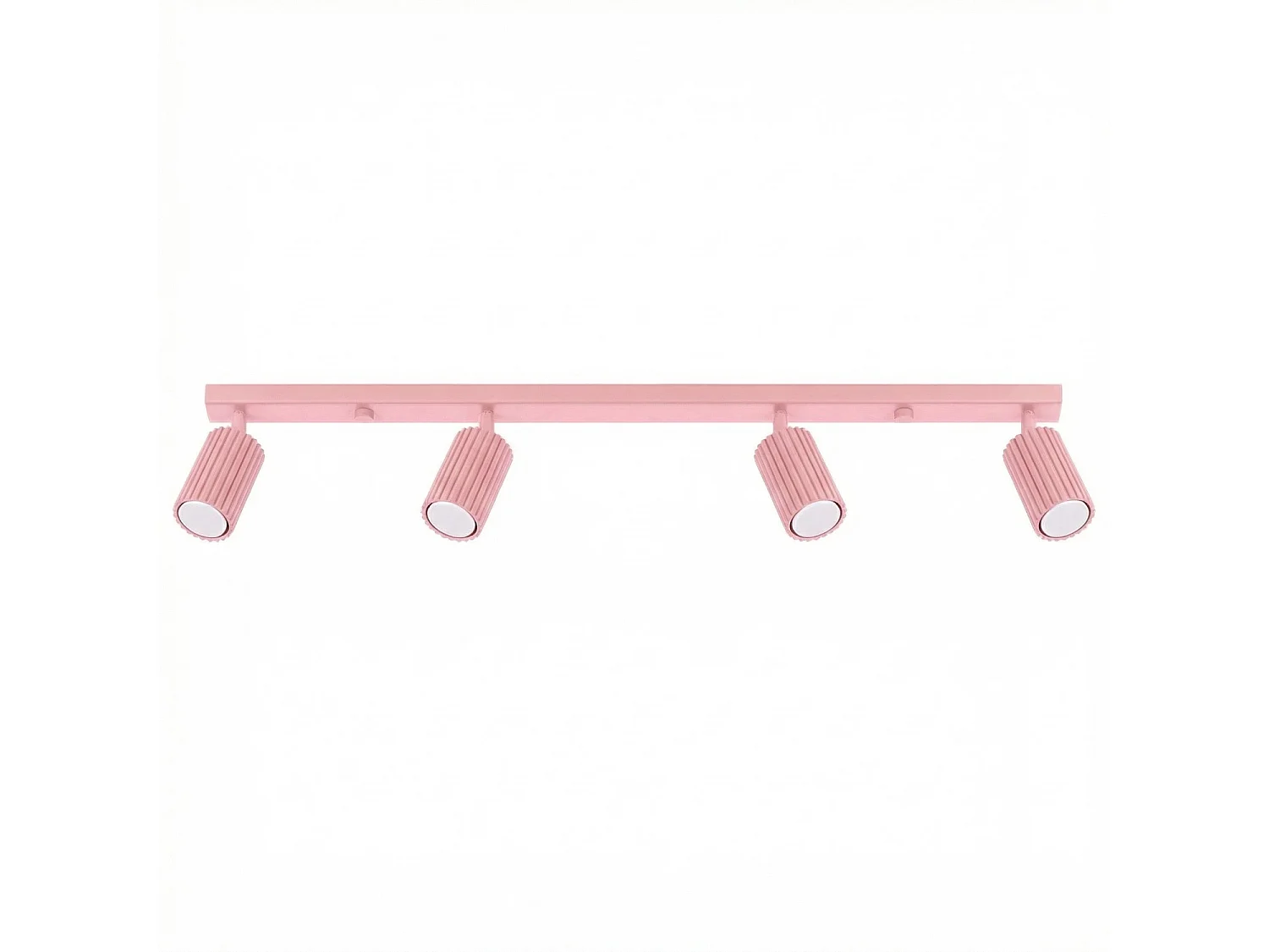 Plafonnier minimaliste en aluminium - 4 sources lumineuses - L.81 x H.16,5 cm - rose