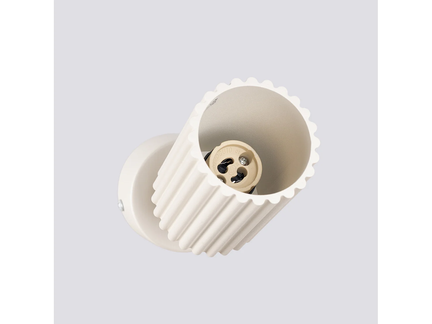 Plafonniers KARBON minimaliste en aluminium - 1 sources lumineuses - L.7 x H.18 cm - beige