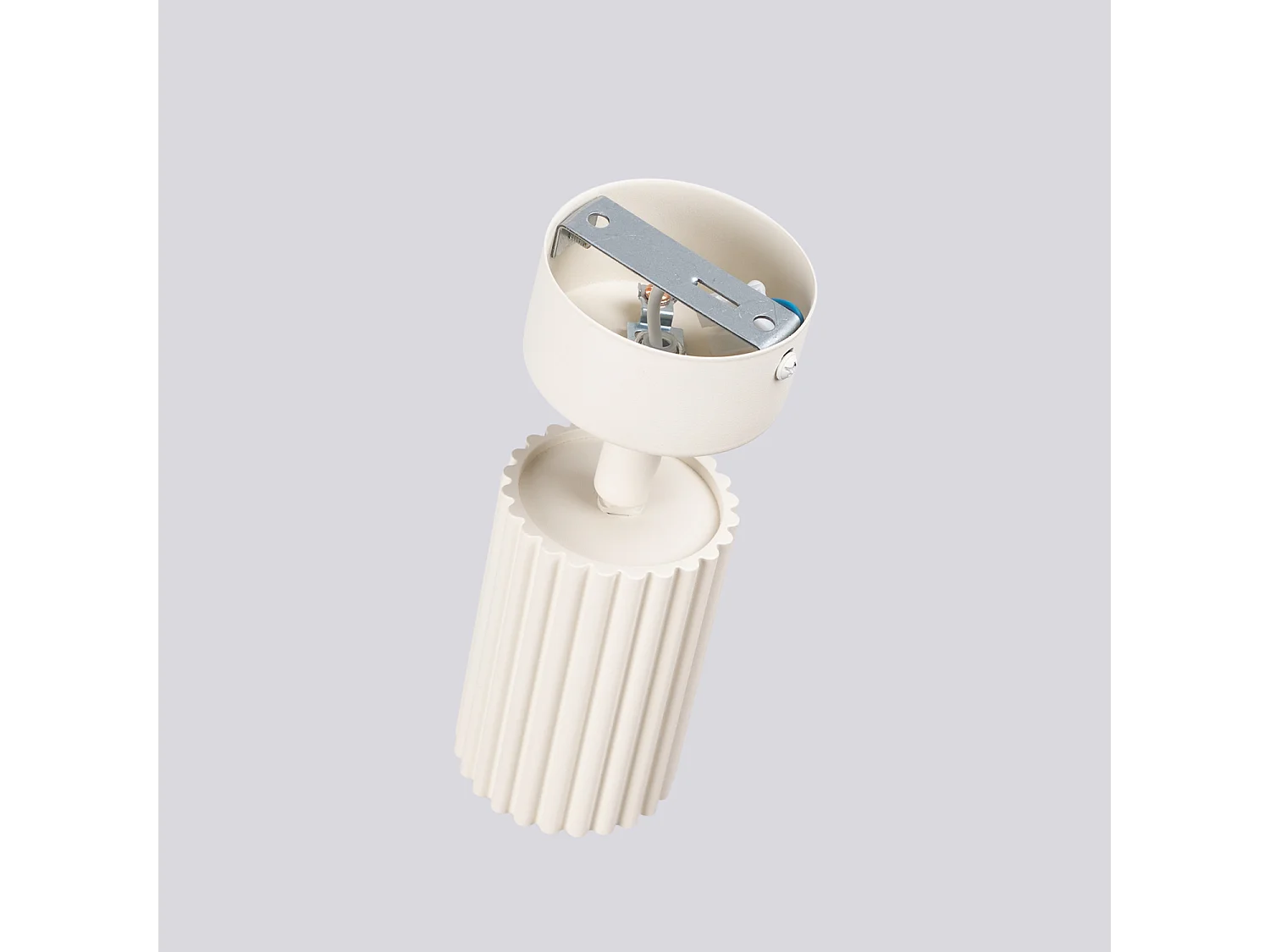 Plafonniers KARBON minimaliste en aluminium - 1 sources lumineuses - L.7 x H.18 cm - beige