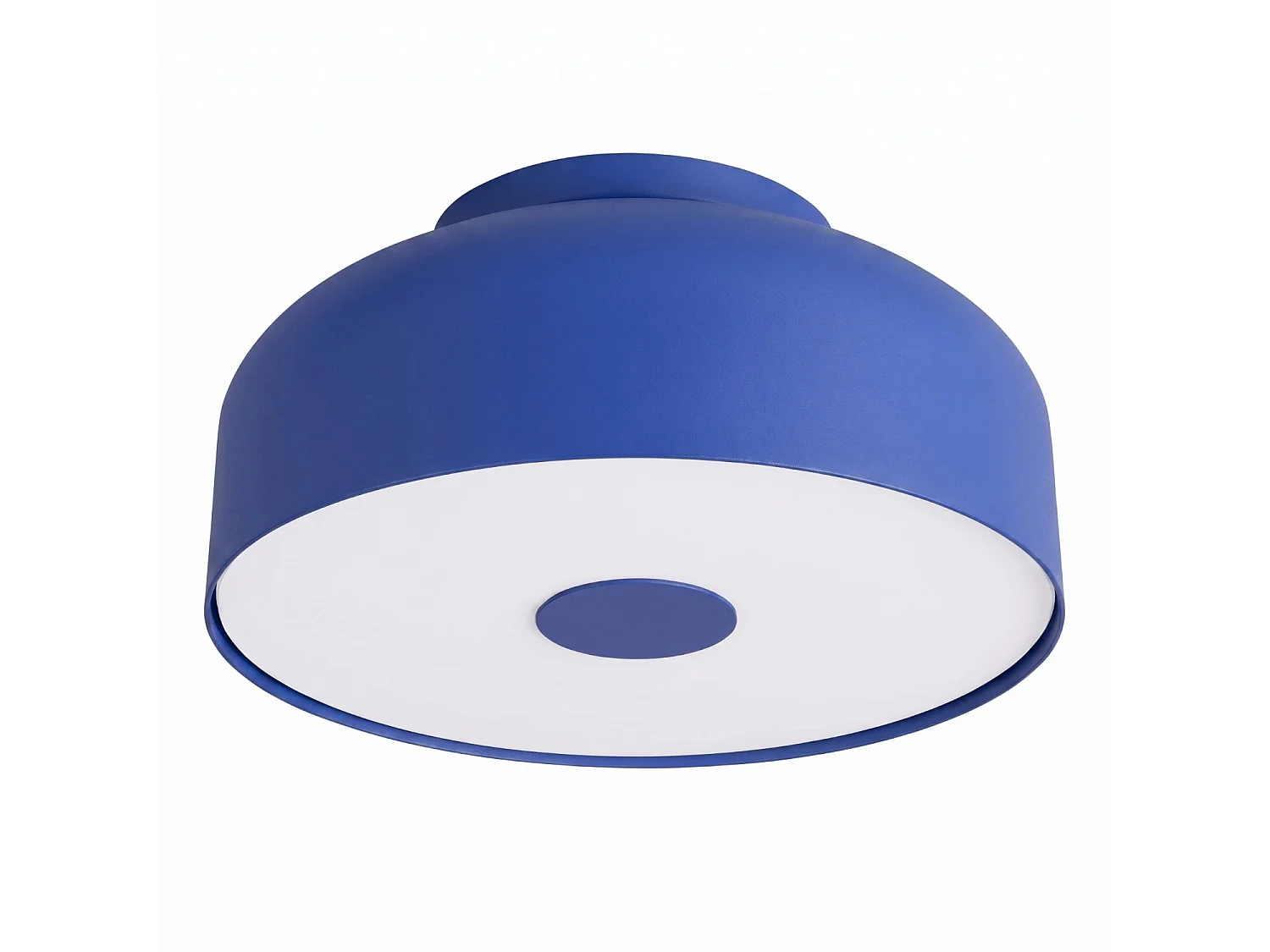 Plafonnier moderne en acier/PVC - 4 sources lumineuses - L.30 x H.15 cm - outremer