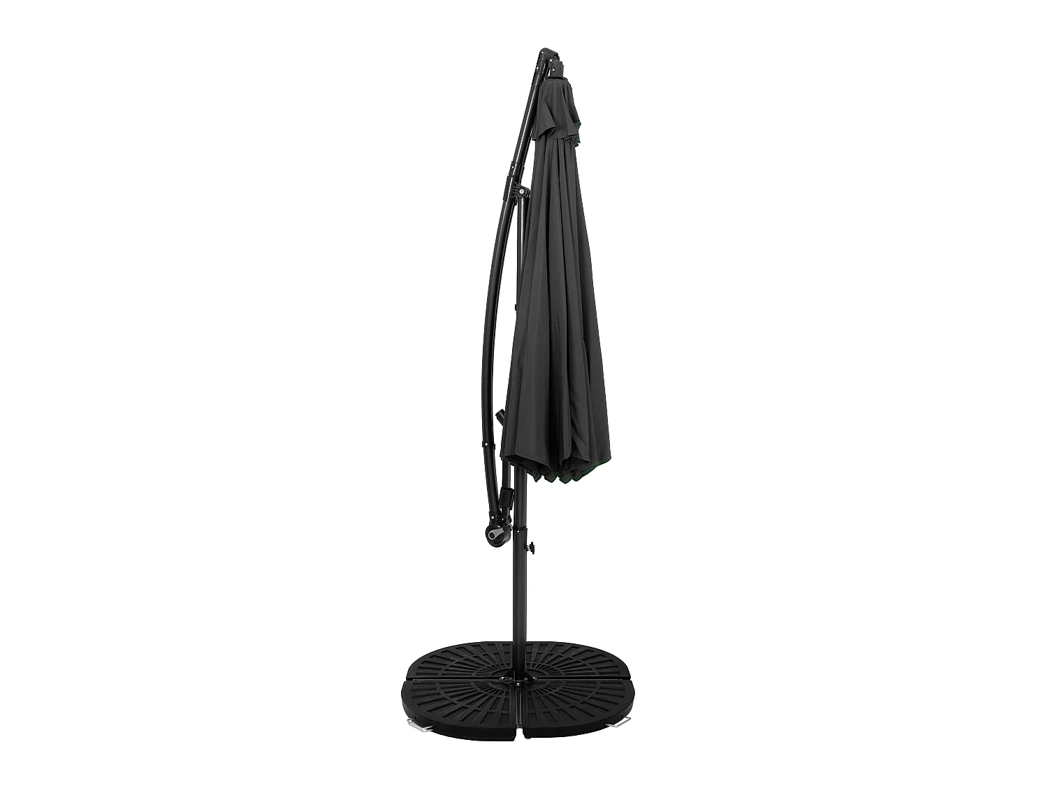Ombrellone Decentrato 3m Grigio Banana con Base 2 Pesi 28kg