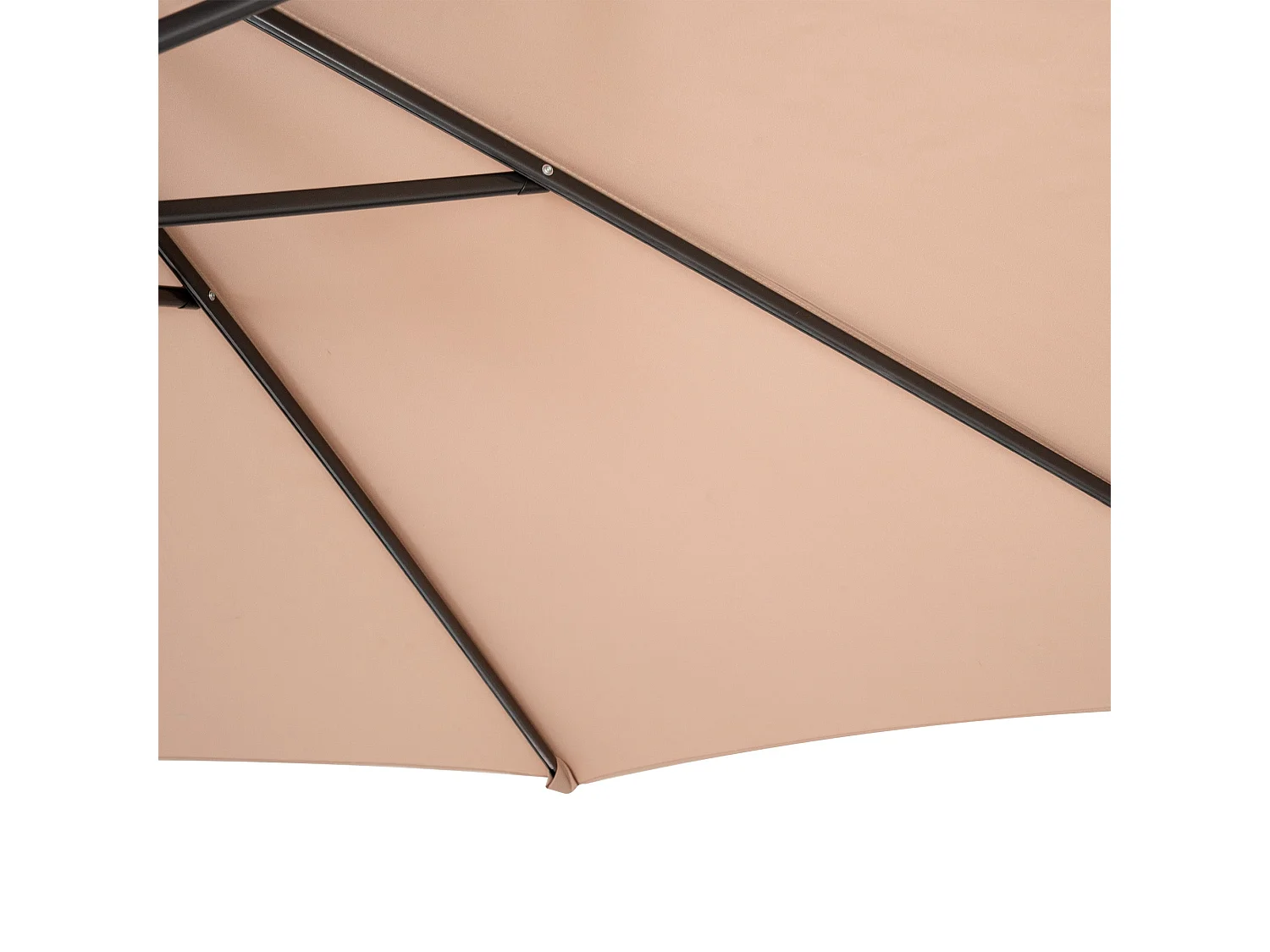 Zweefparasol 3 m & vierkante parasolvoet - beige - hangparasol tuin en terras