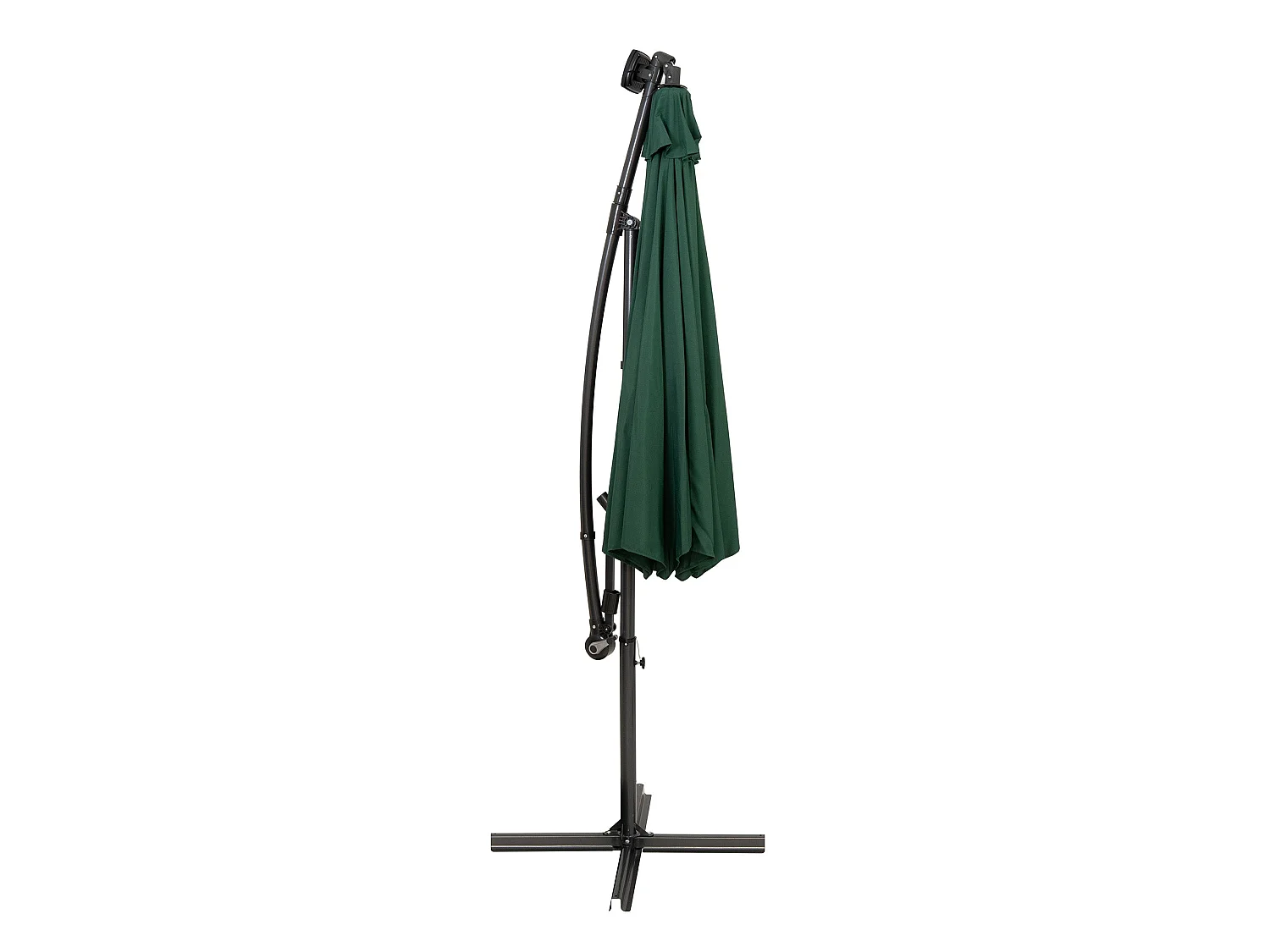 LED Zweefparasol 3 m - groen - hangparasol met verlichting voor tuin en terras