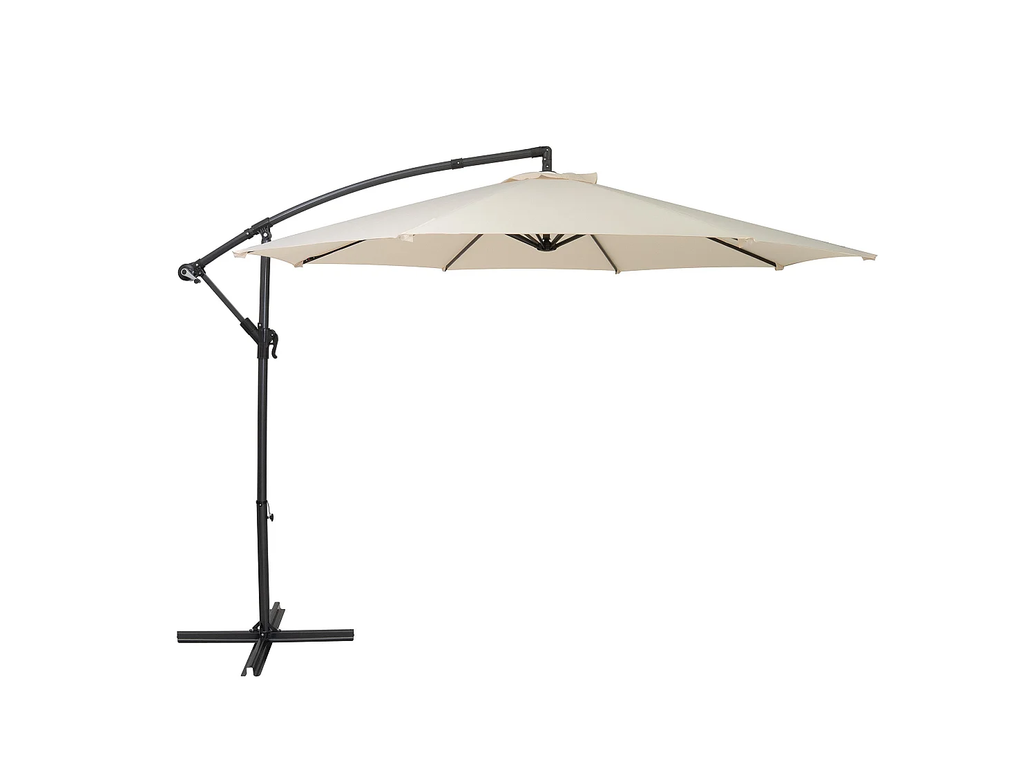 Zweefparasol 3 m - crème - hangparasol bananenparasol voor tuin en terras