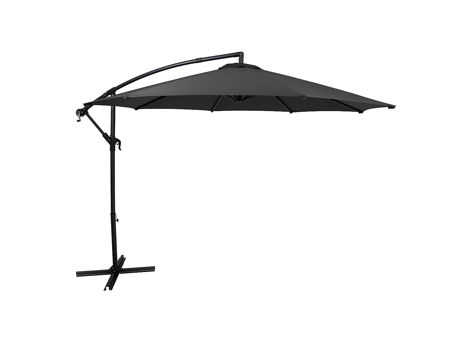 Zweefparasol 3 m - grijs - hangparasol bananenparasol voor tuin en terras