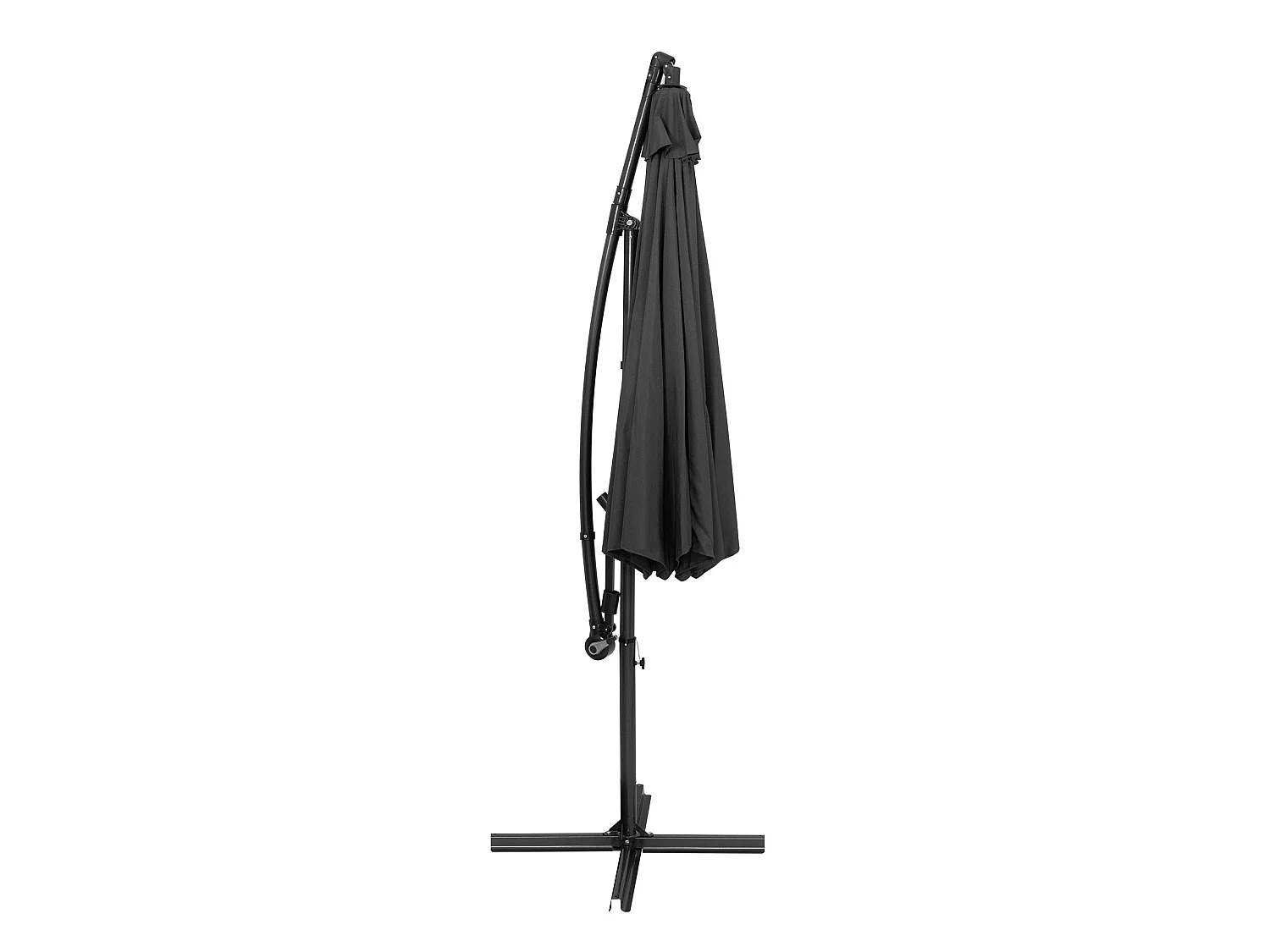 Zweefparasol 3 m - grijs - hangparasol bananenparasol voor tuin en terras