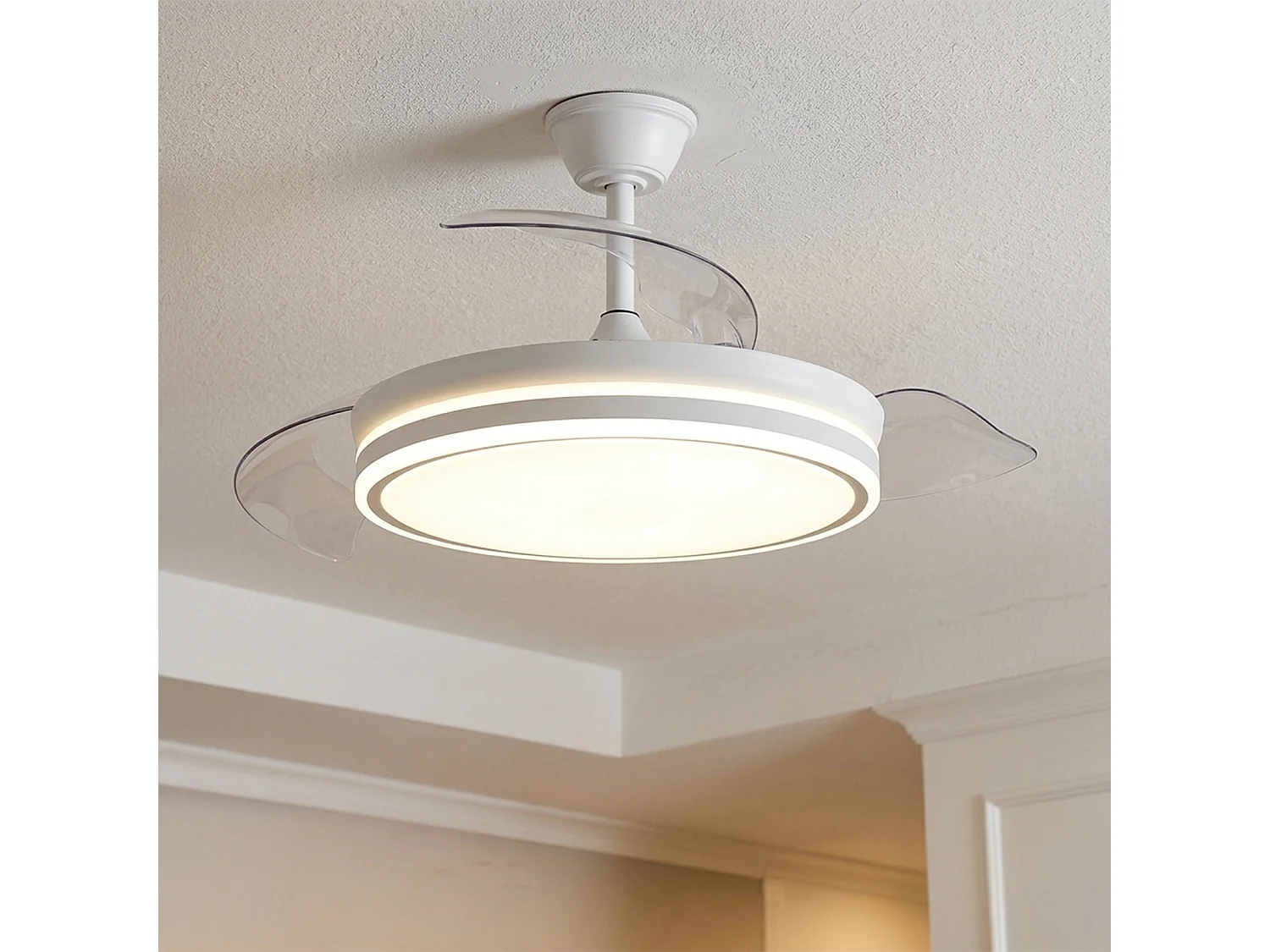 Ventilador de techo con luz LED 72W – aspas retráctiles y app Bluetooth – Eos One