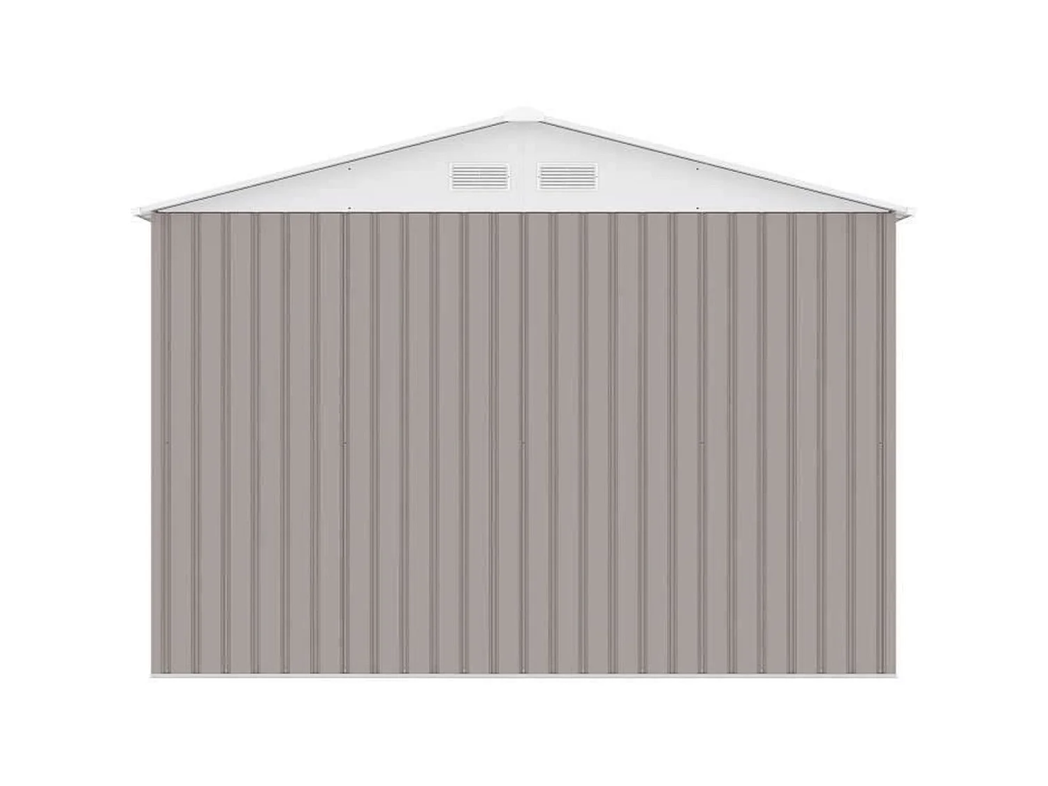 Abri de jardin en métal 7,06 m² - Kit d'ancrage inclus - Taupe
