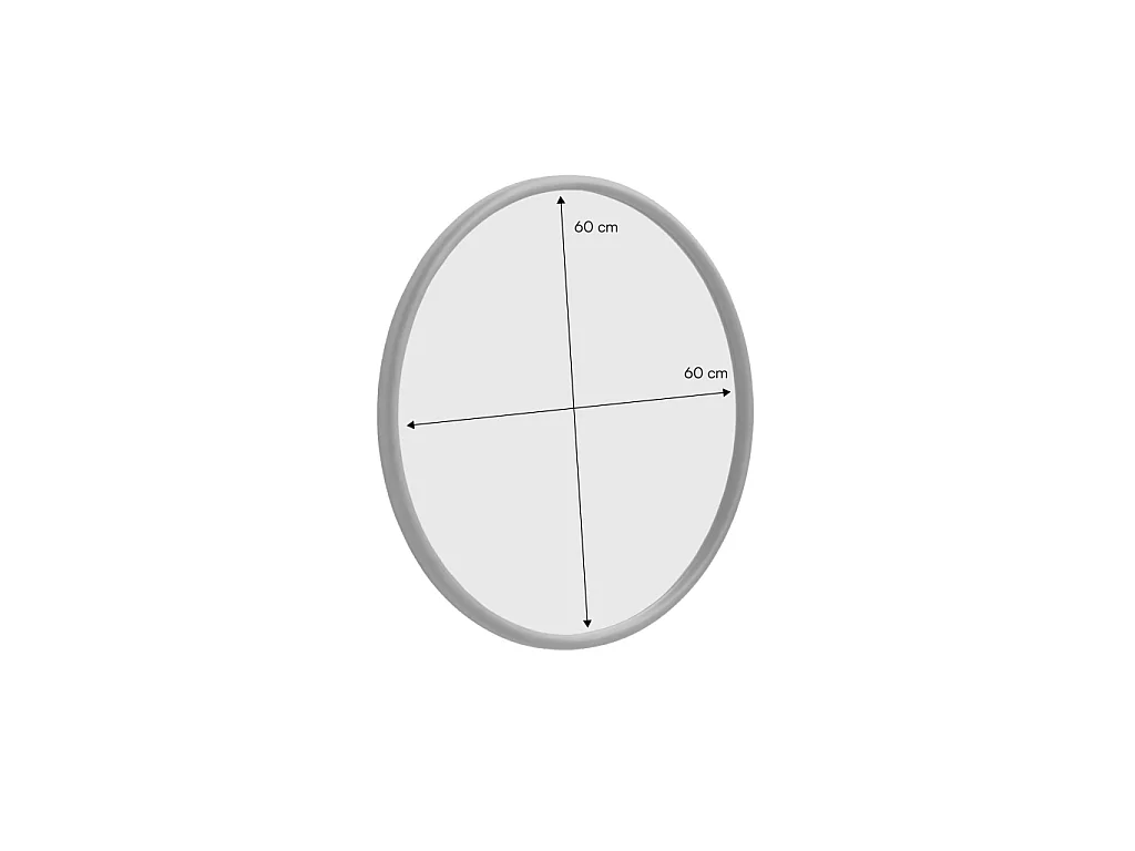 Espejo redondo de madera de caucho, ø60cm nogal