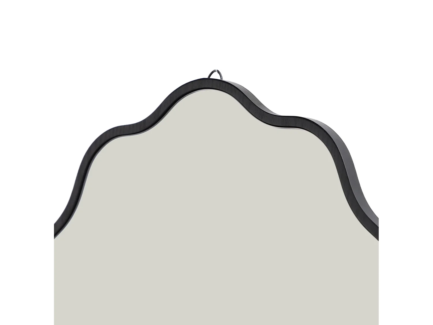 Espejo orgánico decoración madera, 90cm negro