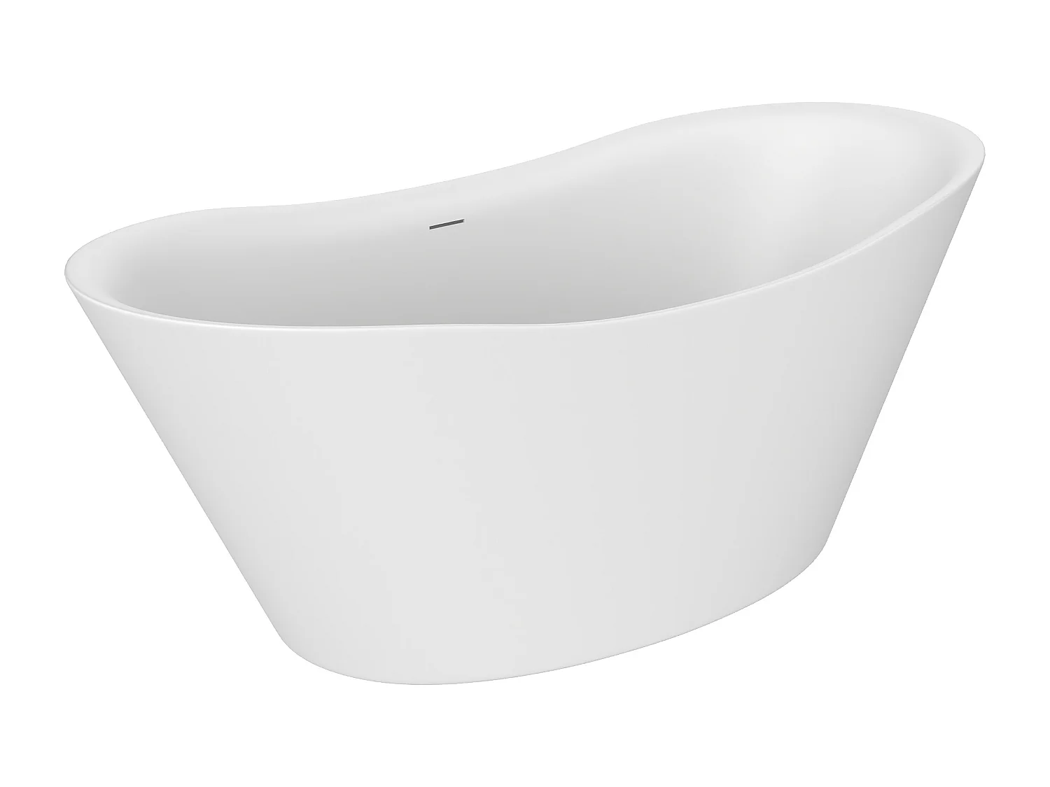 Baignoire îlot ovale - 170 x 78 x 67 cm - Acrylique - Blanc mat - 224 L - SOREKA