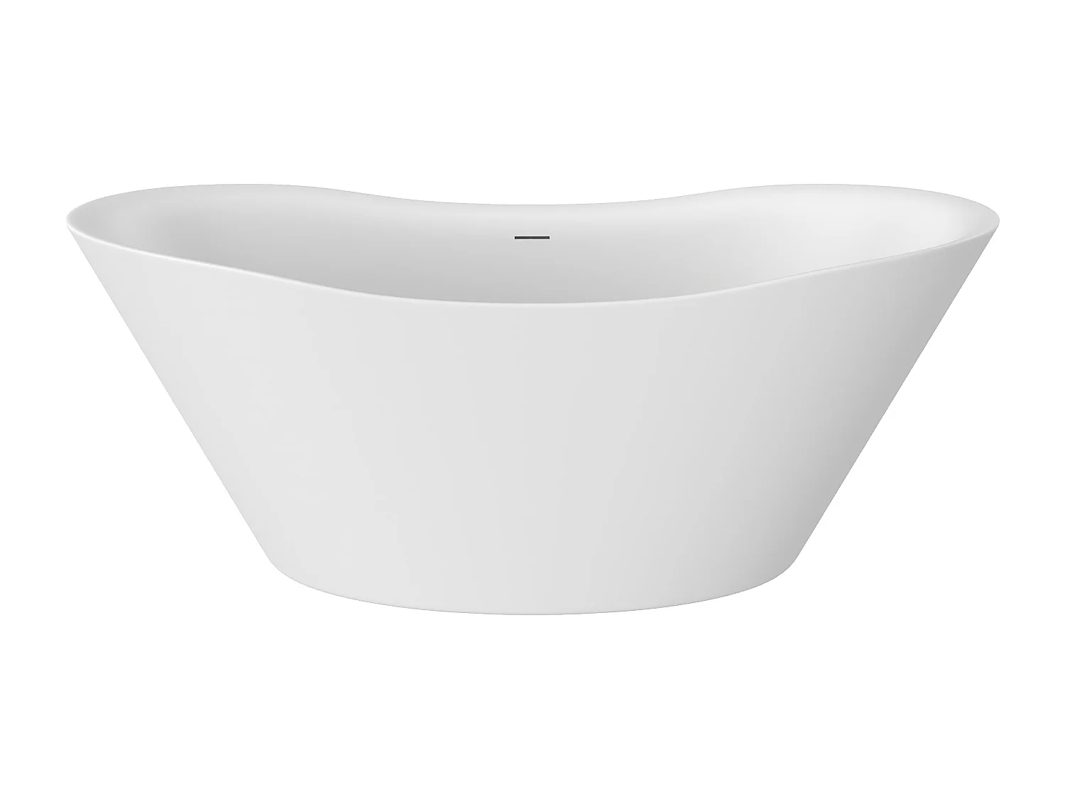 Baignoire îlot ovale - 170 x 78 x 67 cm - Acrylique - Blanc mat - 224 L - SOREKA