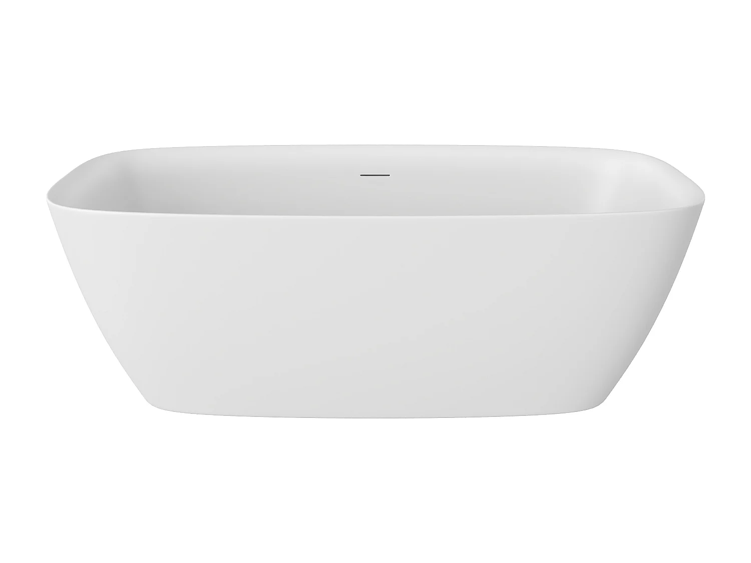 Baignoire îlot ovale - 165 x 78 x 59 cm - Acrylique - Blanc mat - 268 L - MASEKU