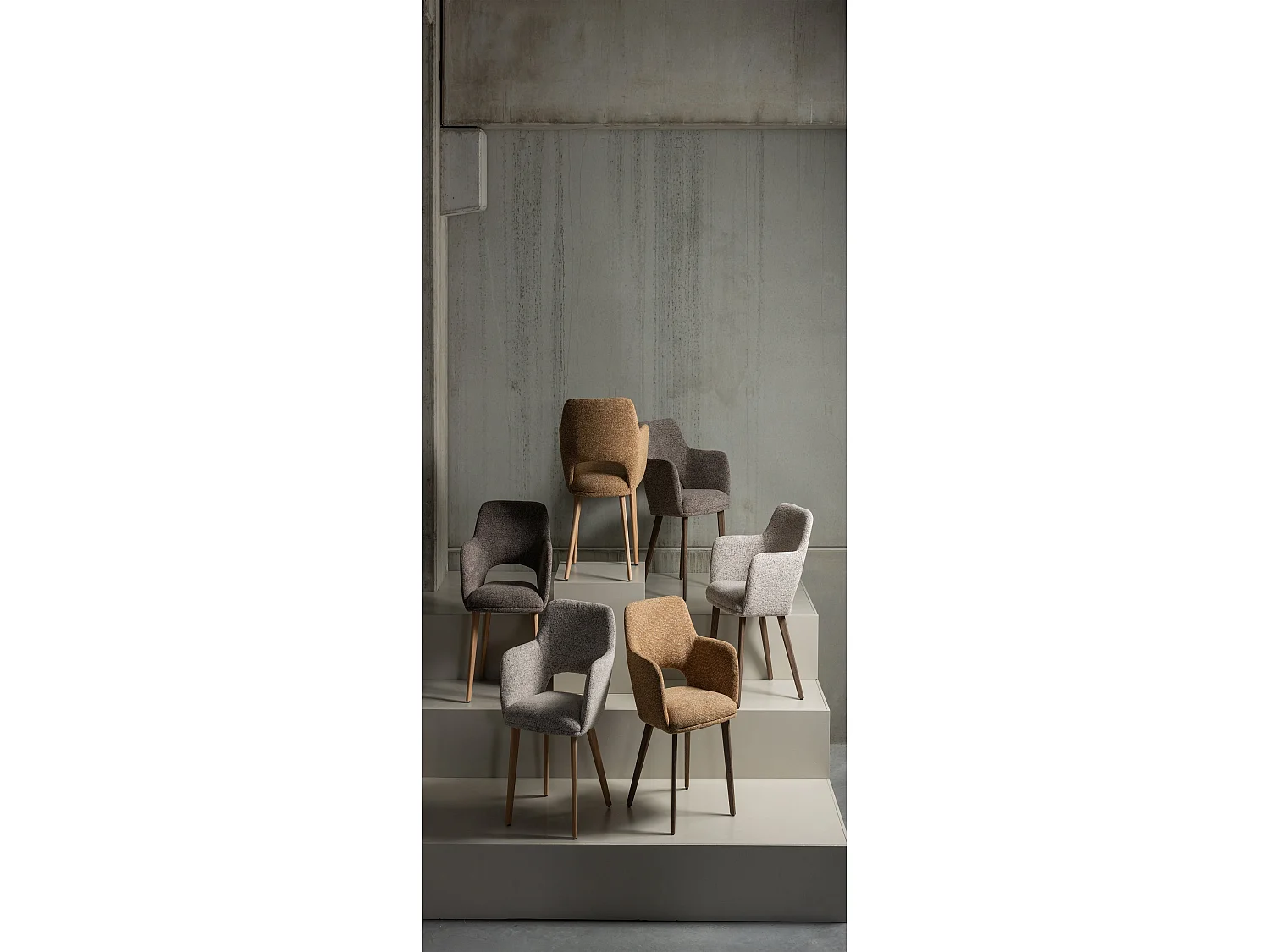 Lot de 2 chaises de table en polyester MURAT