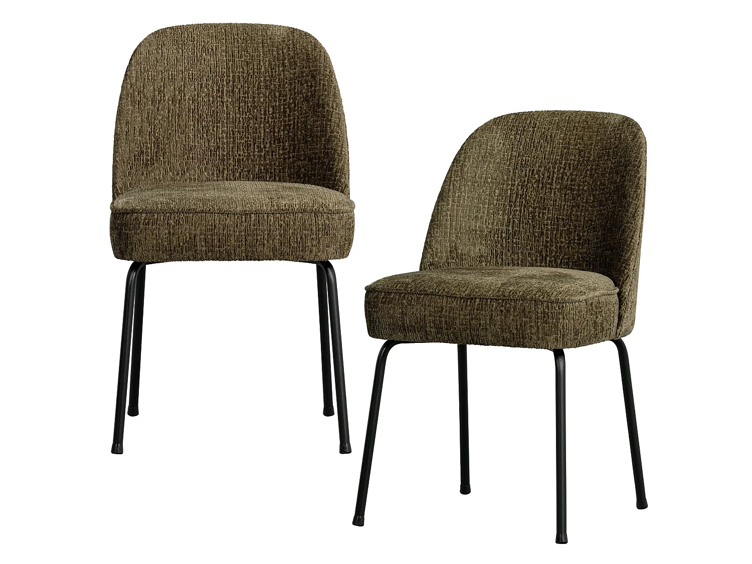Lot de 2 fauteuils de table en velours VOGUE