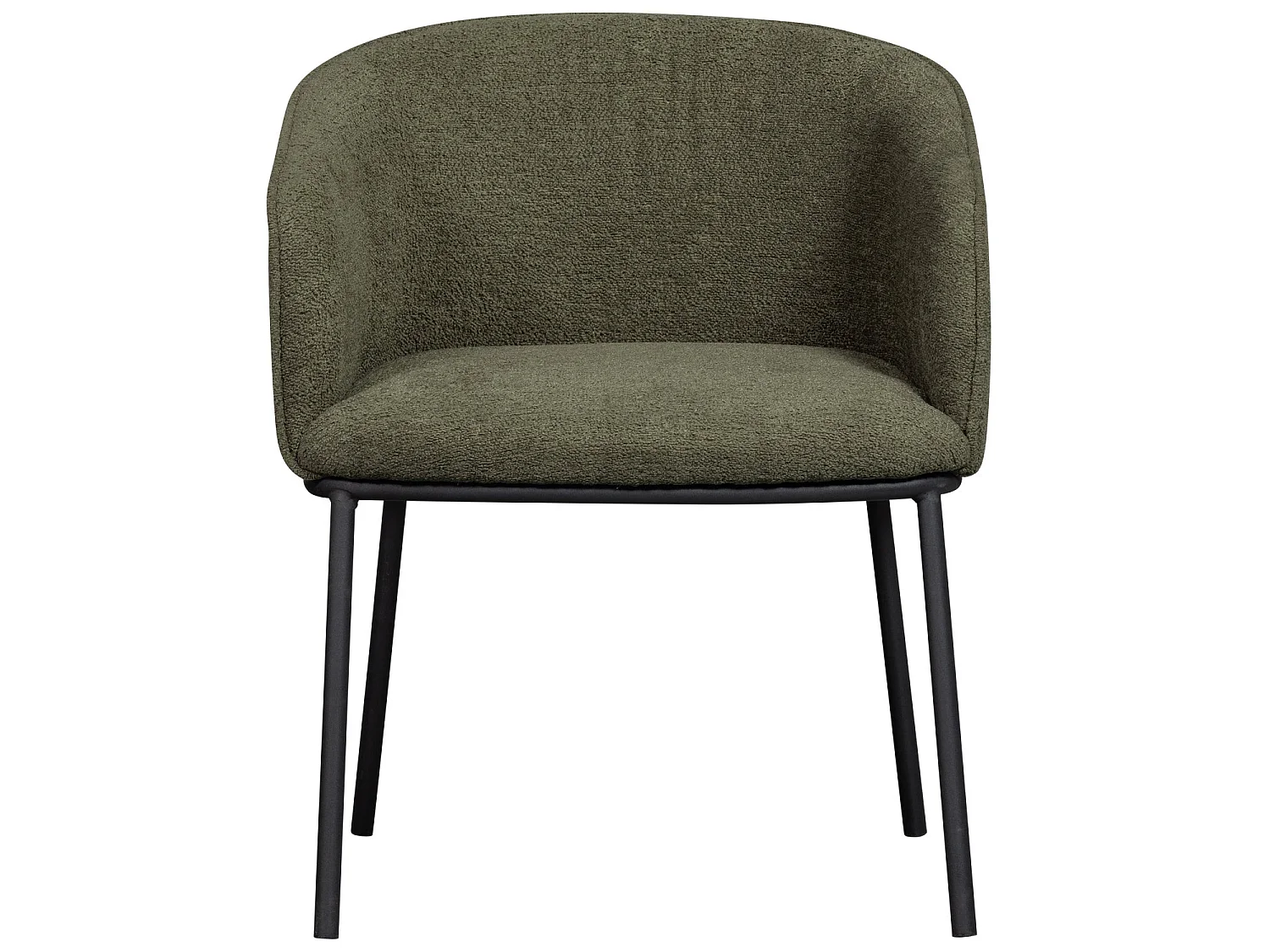 Lot de 6 fauteuils de table en bouclé LEON