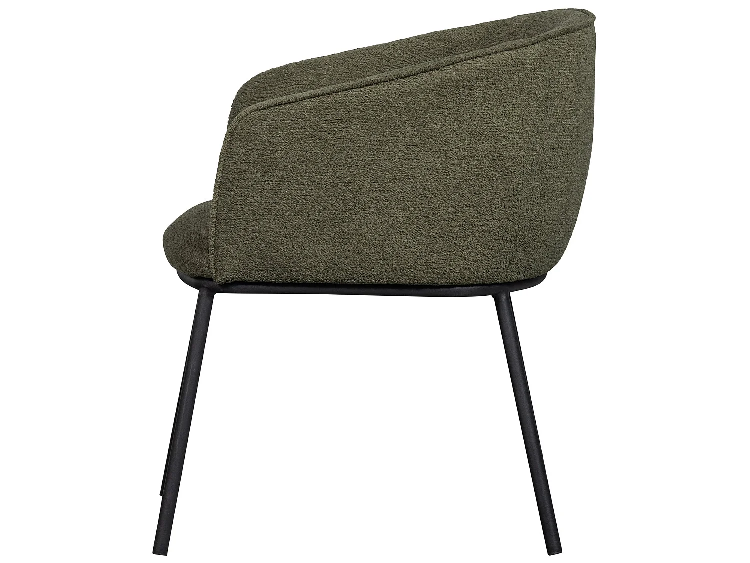 Lot de 6 fauteuils de table en bouclé LEON