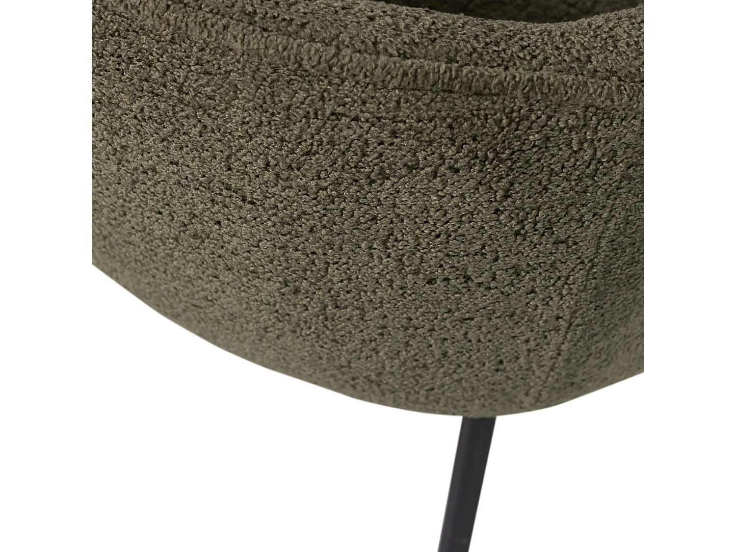 Lot de 6 fauteuils de table en bouclé LEON
