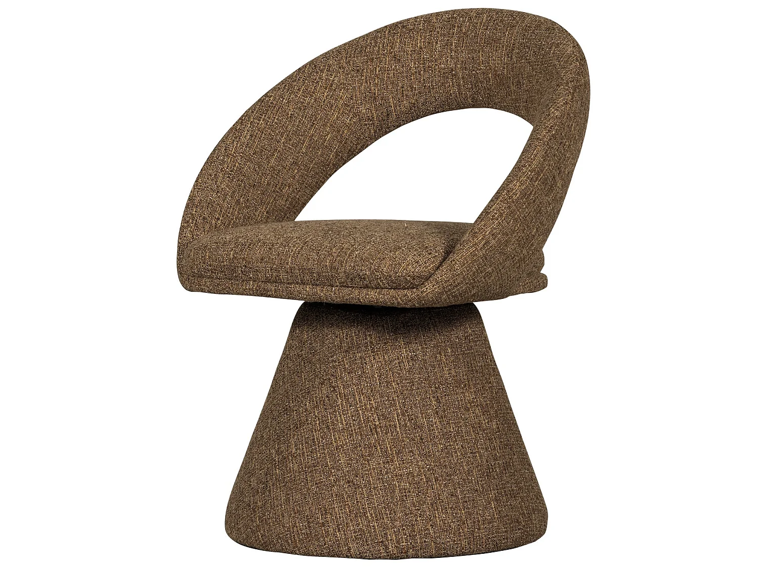 Lot de 6 fauteuils de table pivotantes en tissu tissé WINTER