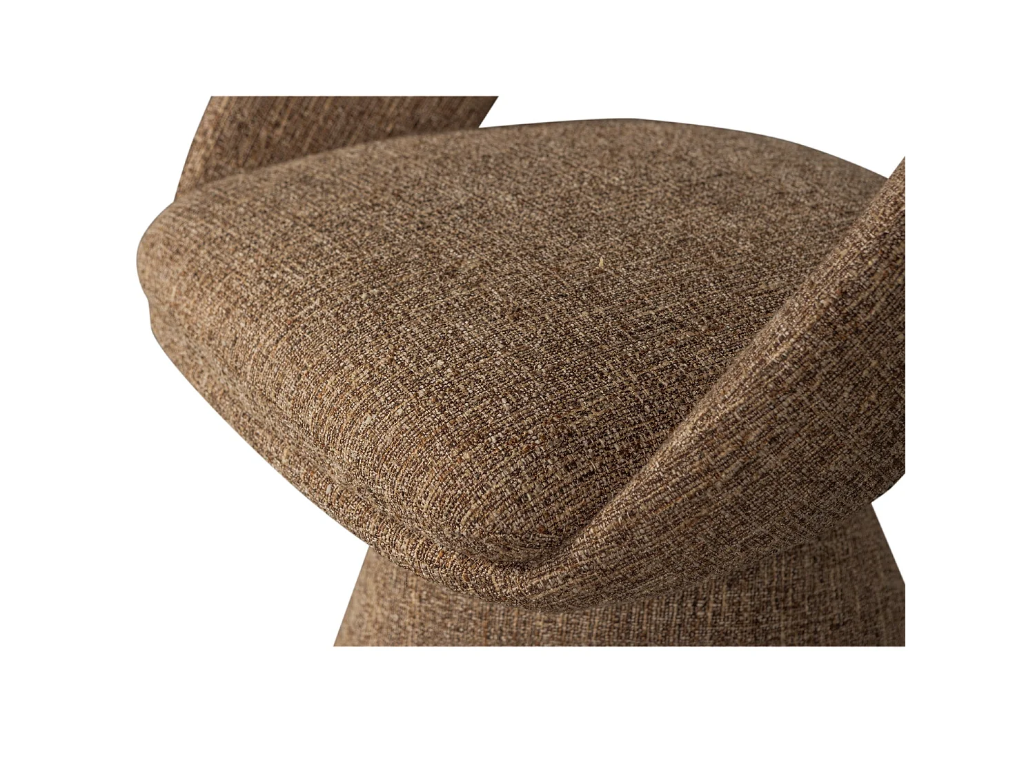 Lot de 6 fauteuils de table pivotantes en tissu tissé WINTER