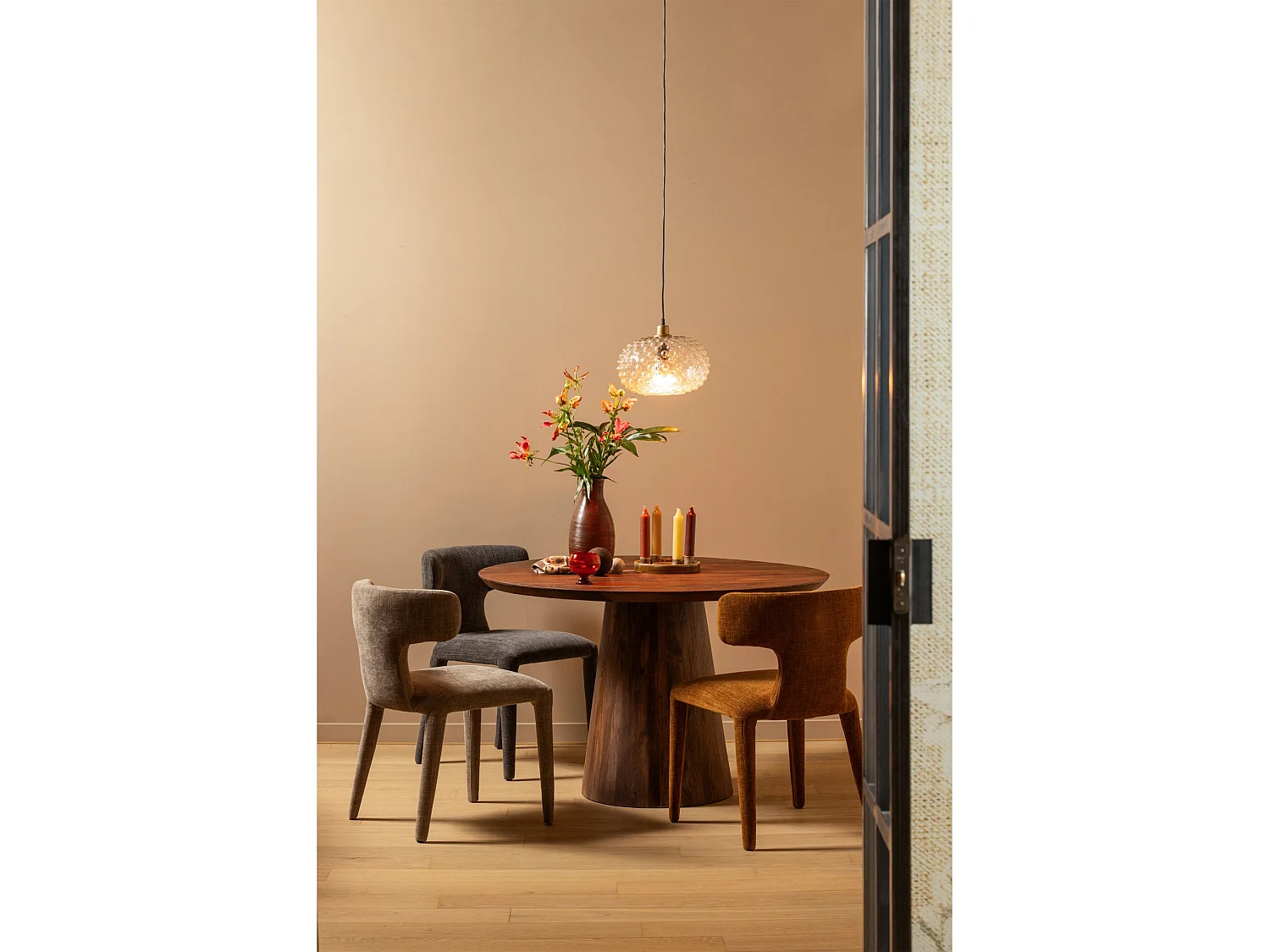 Lot de 2 chaises de table en polyester PERMIT