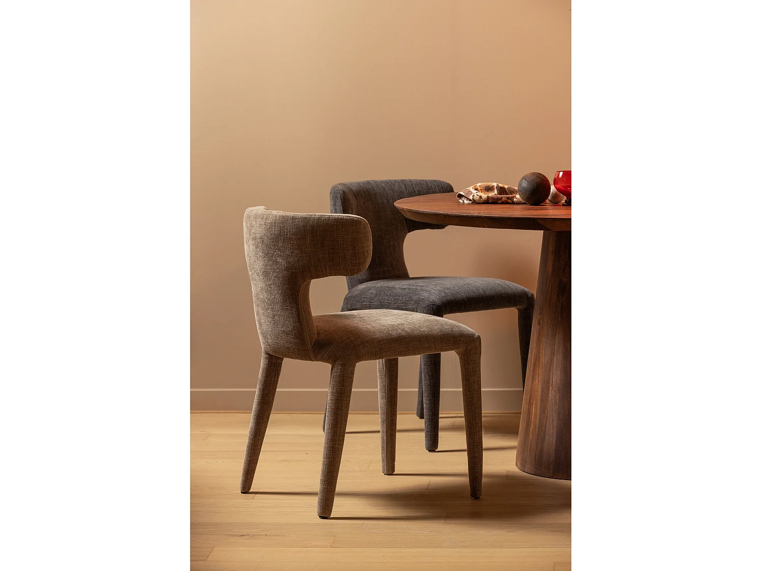 Lot de 2 chaises de salle à manger en polyester PERMIT