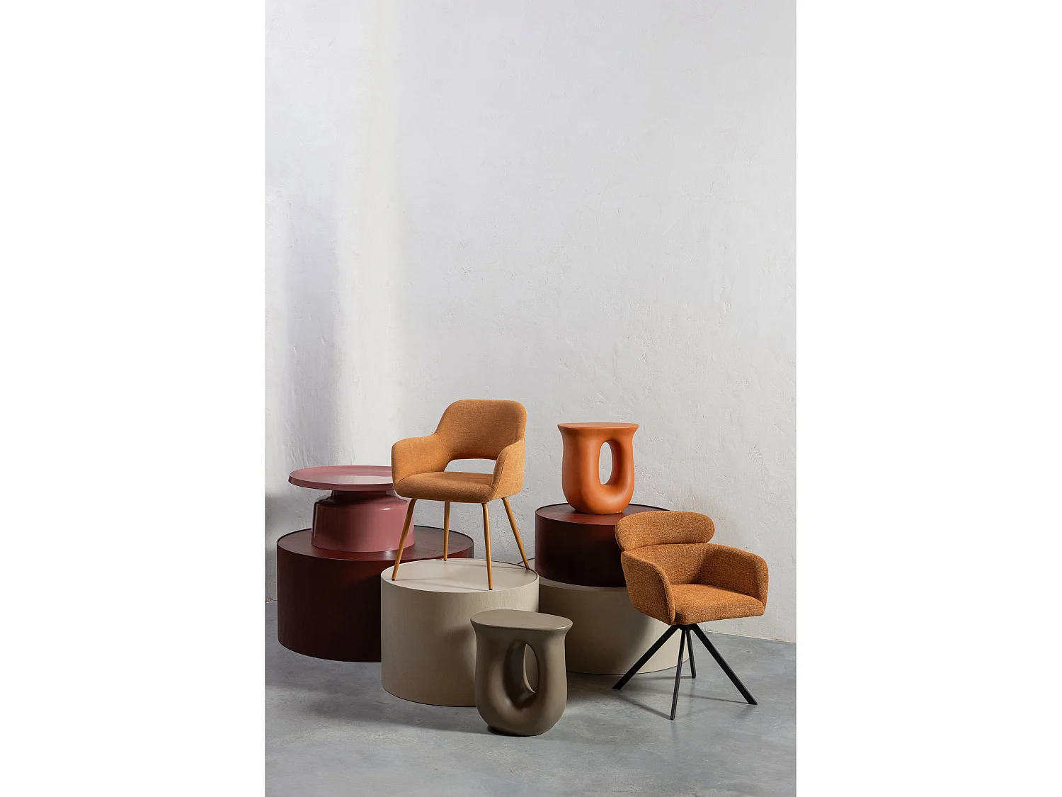 Lot de 2 chaises de salle à manger en polyester FENNE