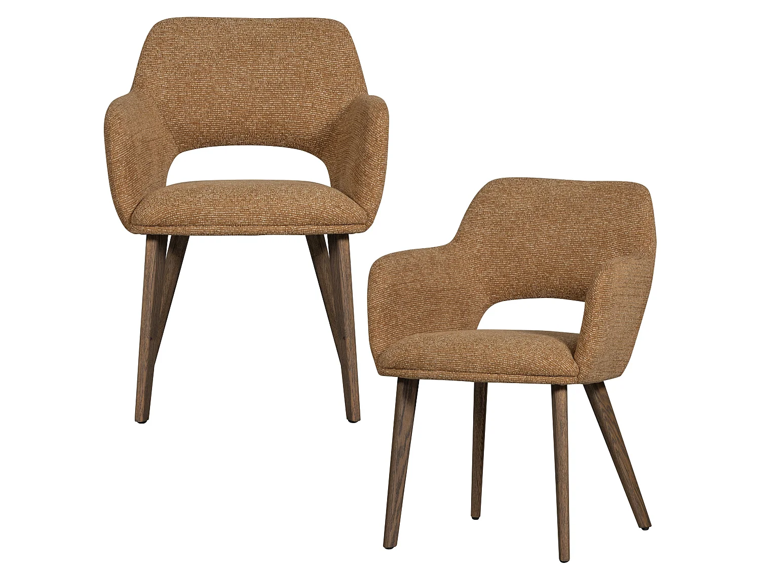 Lot de 2 chaises de table en polyester MURAT