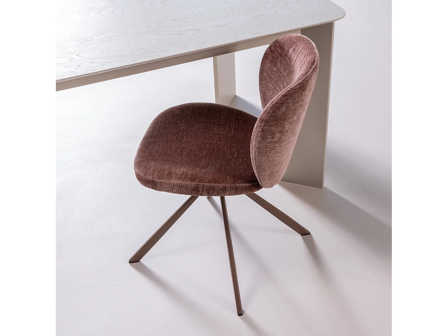 Lot de 2 fauteuils de table en chenille FEMKE