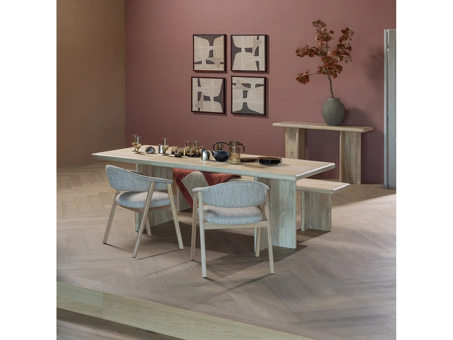 Chaises de salle à manger en chêne TUNAR