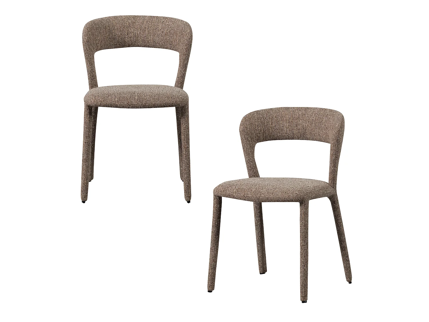 Lot de 2 chaises de salle à manger en polyester NOBLE