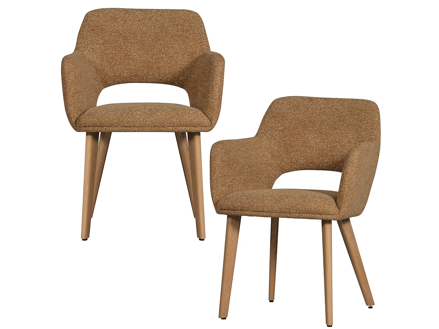 Lot de 2 chaises de table en polyester MURAT