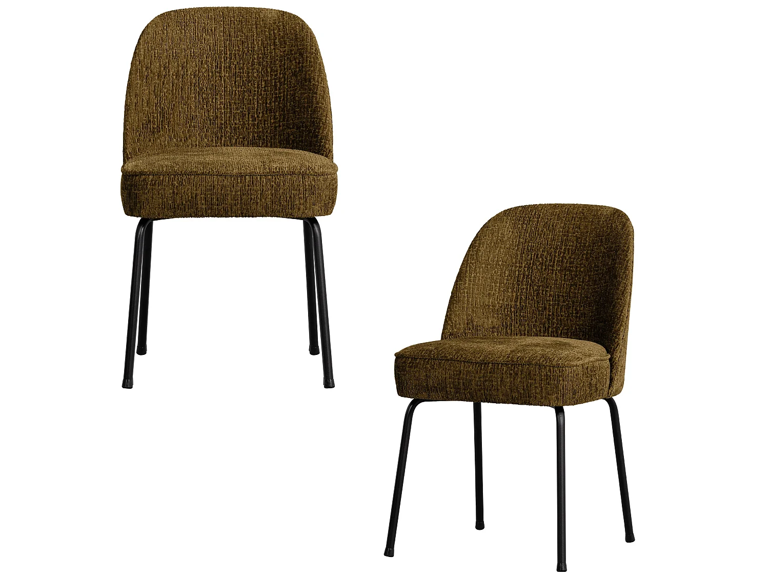 Lot de 2 fauteuils de table en velours VOGUE