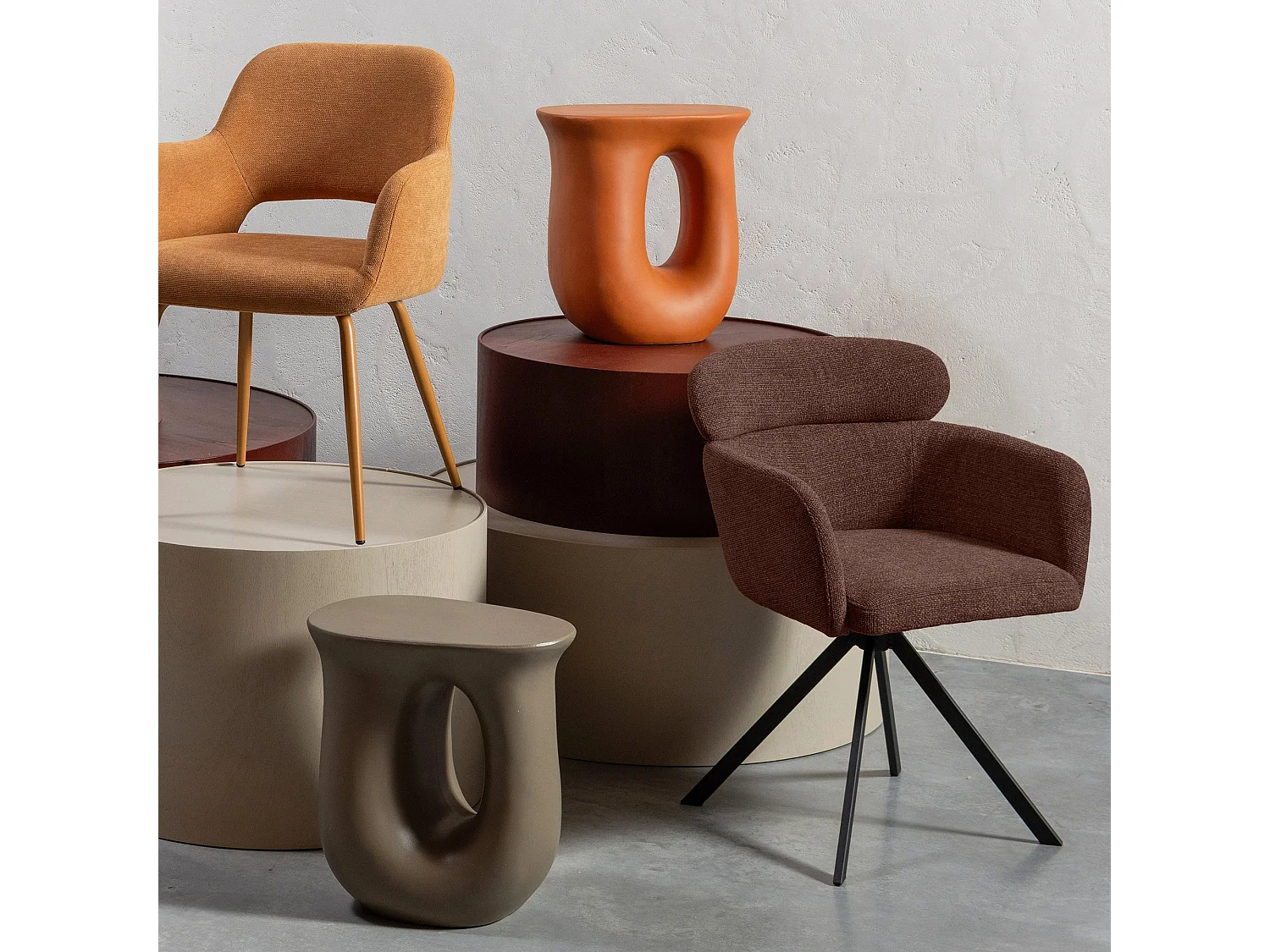 Lot de 2 chaises de salle à manger en polyester FENNE