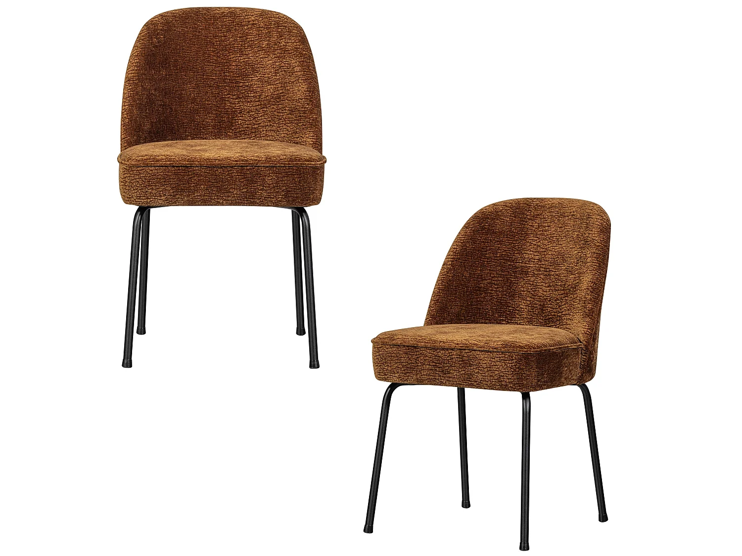 Lot de 2 fauteuils de table en chenille VOGUE