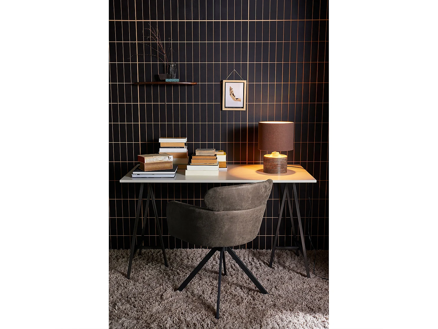 Lot de 2 chaises de salle à manger en similicuir FENNE