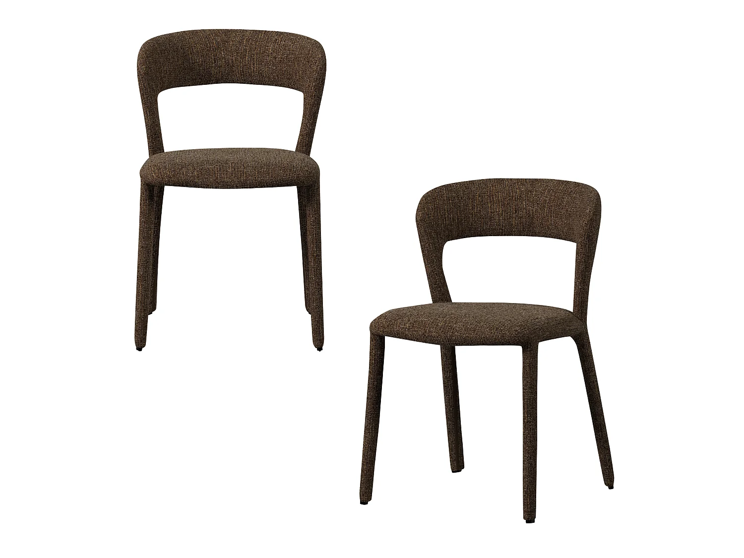 Lot de 2 chaises de salle à manger en polyester NOBLE