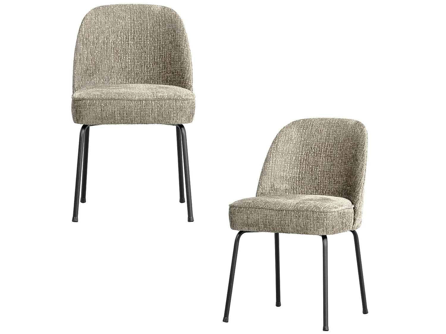 Lot de 2 chaises de salle à manger en polyester VOGUE