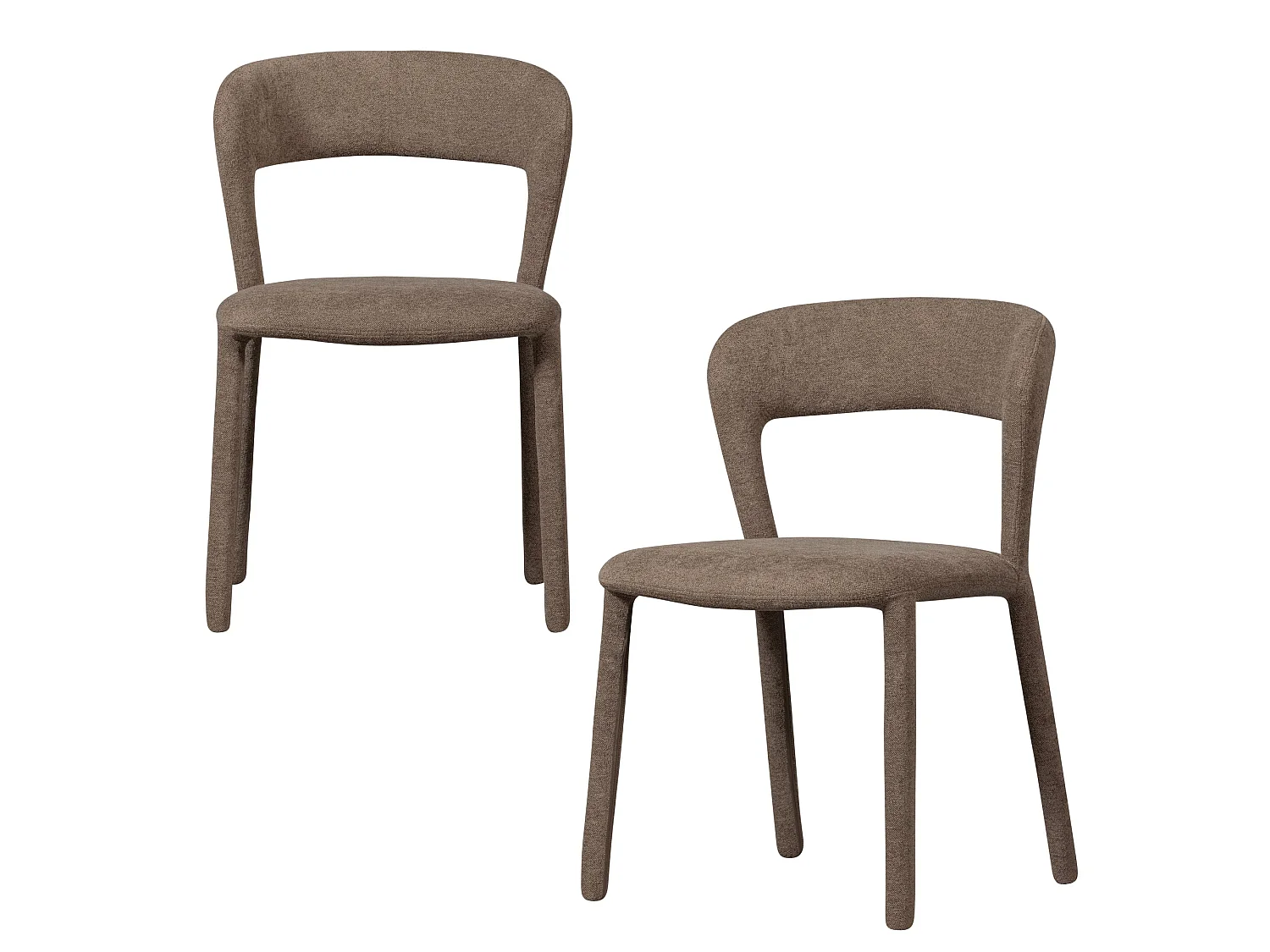 Lot de 2 chaises de salle à manger en polyester NOBLE