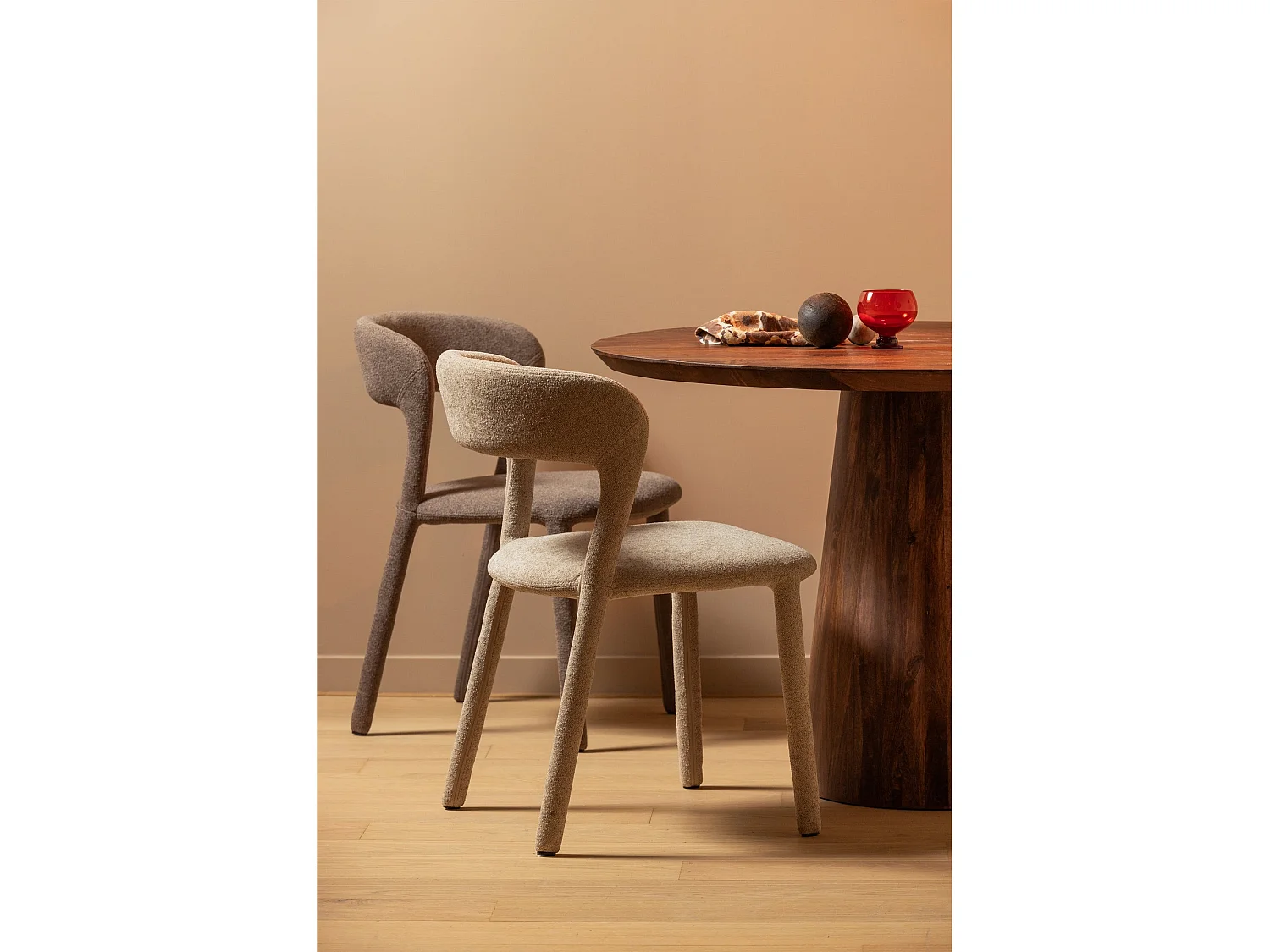 Lot de 2 chaises de salle à manger en polyester NOBLE