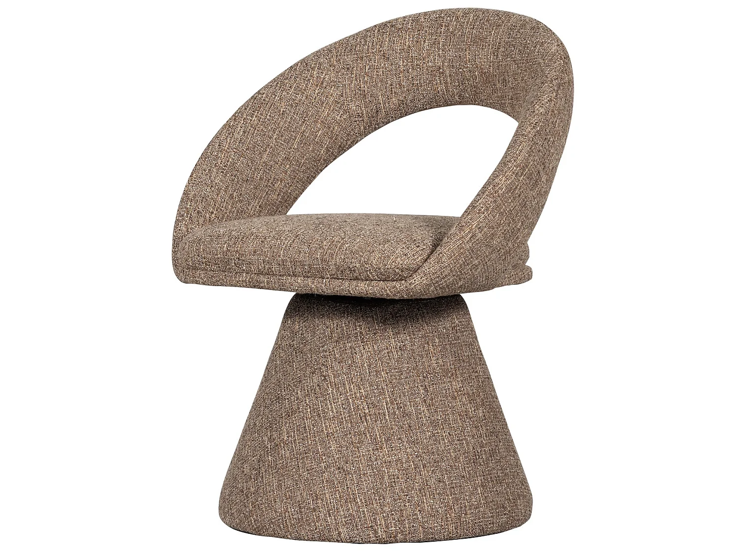 Lot de 6 fauteuils de table pivotantes en tissu tissé WINTER