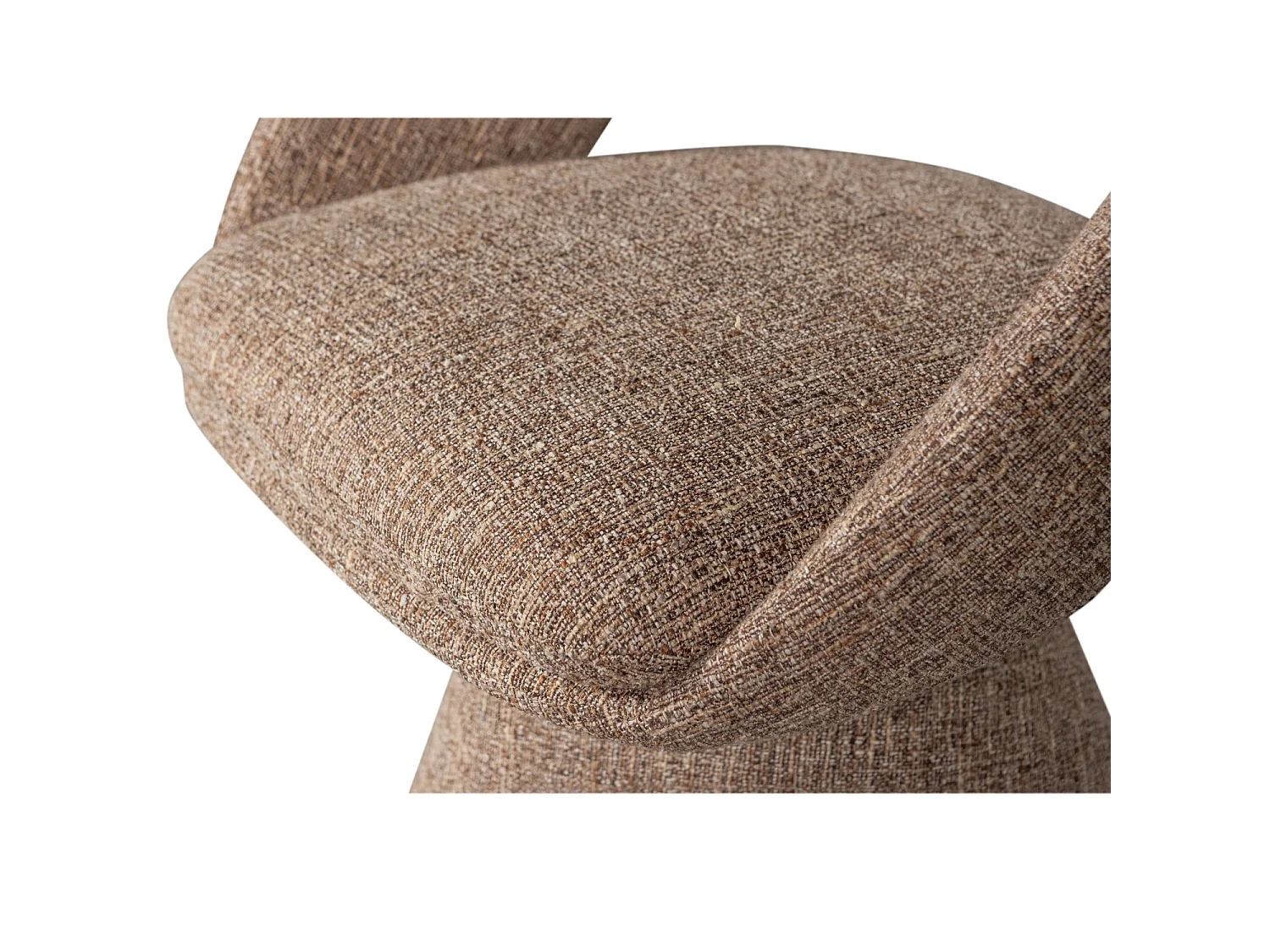 Lot de 6 fauteuils de table pivotantes en tissu tissé WINTER